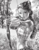 Köylü Güzeli Boyama Kitabı (Gri Tonlamalıdır) thumbnail 4