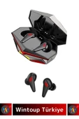 Premium iPhone 16 Tam Uyumlu Metal Kasa Led Işıklı ANC Gamer Kulak İçi Bluetooth Oyuncu Kulaklığı - 3