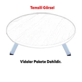 Sofra Ayağı 25 cm Metal 4 Adet Plastik Siyah Taban Katlanır Yer Sofrası Sini Altı Mobilya Ayak Masa - 5