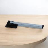 Sofra Ayağı 25 cm Metal 4 Adet Plastik Siyah Taban Katlanır Yer Sofrası Sini Altı Mobilya Ayak Masa - 7