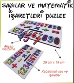Ankebut Kabartmalı Sayılar ve Matematik İşaretleri Puzzle - 1
