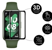 Samsung Galaxy Fit 3 Uyumlu 5D Tam Kaplayan Siyah Çerçeveli Nano Jelatin Ekran Koruyucu - 1