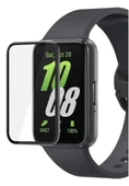 Samsung Galaxy Fit 3 Uyumlu 5D Tam Kaplayan Siyah Çerçeveli Nano Jelatin Ekran Koruyucu - 3