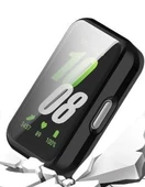 Samsung Galaxy Fit 3 Akıllı Saat Uyumlu Önü Kapalı Tam Koruma Silikon Ekran Koruyucu - 2