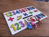 Ankebut Kabartmalı Sayılar ve Matematik İşaretleri Puzzle - 2