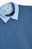 Koton Erkek Çocuk Okul Sweatshirt Basic Okul Gömleği Yaka Detaylı Uzun Kollu Pamuklu - 3
