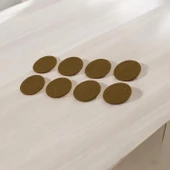 Zemin Koruyucu Keçe 50 mm Yapışkanlı (8'li PAKET) Masa Sandalye Mobilya Koltuk Ayak Keçesi Yuvarlak - 5