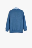 Koton Erkek Çocuk Okul Sweatshirt Basic Okul Gömleği Yaka Detaylı Uzun Kollu Pamuklu - 2