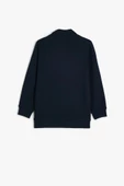 Koton Erkek Çocuk Polo Yaka Sweatshirt Uzun Kollu Düğme Detaylı Pamuklu - 2