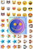 Öğretmenler Için Motivasyon Sticker Seti 924 Adet Karışık Kedi Emoji, Kalp, Yıldız, Nazar Boncuğu - 1