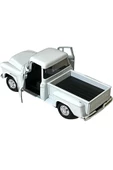 Beyaz Chevrolet Stepside Pikap Oyuncak Lisanslı Diecast Metal Çek Bırak Araba - 2