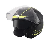 SCOYCO OF-669 CAVALRY MAT SİYAH-NEON YARIM KASK (GÜNEŞ VİZÖRLÜ) - 3