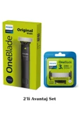 Philips QP1424/10 OneBlade Tıraş Makinesi - QP630 3'lü Yedek Başlık Avantajlı Set - 1