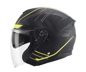 SCOYCO OF-669 CAVALRY MAT SİYAH-NEON YARIM KASK (GÜNEŞ VİZÖRLÜ) - 2