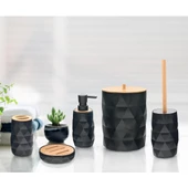 İndecor Banyo Takımı 5 Parça Bambu Kapak Mia Mix IND689 VESP 247 6894 - 2