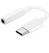 Type-C To Aux 3.5mm Kulaklık Çevirici Dönüştürücü Adaptör Usb-C Adaptör 1.Kalite Beyaz - 1