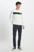 Lee L232501102 Ekru Erkek Lee Dekor Yazılı Bisiklet Yaka İki İplik Sweat - 2