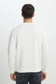 Lee L232501102 Ekru Erkek Lee Dekor Yazılı Bisiklet Yaka İki İplik Sweat - 5