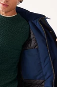 Wrangler W40BWW114 Lacivert  Erkek Yarı Balıkcı Boydan Fermuarlı ve Düğmeli Mont - 5