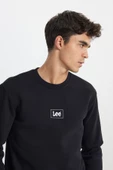 Lee L212299001 Siyah Erkek Lee Baskılı Bisiklet Yaka Üç İplik Sweat - 3