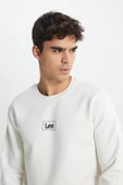 Lee L212299102 Ekru Erkek Lee Baskılı Bisiklet Yaka Üç İplik Sweat - 3