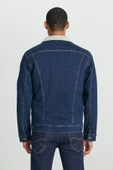 Lee L87BVM36 Koyu Mavi Erkek İçi Kürklü Çok Cepli Kot Ceket - 8