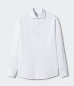Mango Slim fit pamuklu gömlek - 4