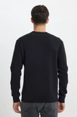 Lee L212299001 Siyah Erkek Lee Baskılı Bisiklet Yaka Üç İplik Sweat - 5