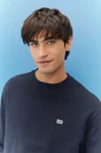 Lee L81IRYMA Lacivert Erkek İki İplik Bisiklet Yaka Sweat - 5