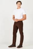 Wrangler W12SEC455 Texas Silim Kahverengi Erkek Normal Bel Normal Paça Kadife Pantalon - 3