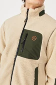 Wrangler W232218104 Ekru Erkek Boydan Fermuarlı İç Yün Kaplamalı Dıştan Çok Cepli Sperha Polar Ceket - 4