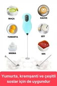 Premium Kalite Pratik Pilli Mini Mikser Kahve Ve Süt Köpürtücüsü Yumurta Çırpıcı Mikser - 4