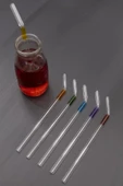 6 Adet Renkli Cam Pipet Isıya Dayanıklı Pipet Seti - 1