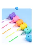 Mini 6 Adet Fosforlu Eğlenceli Boya Kalemi - 5