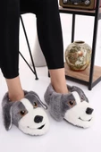 Köpek Figürlü Peluş Panduf Ev Pandufu Unisex - 7