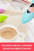 Premium Kalite Pratik Pilli Mini Mikser Kahve Ve Süt Köpürtücüsü Yumurta Çırpıcı Mikser - 6