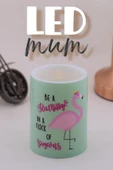 Flamingo Led Mum Bardak Tipi Pilli Dumansız Alevli Dekoratif Yapay Mum Işıldak Dekor Lambası 10 cm - 3