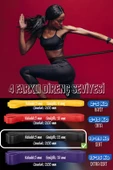 25 KG Direnç Bandı Kas Geliştirme Lastiği Fitness Pilates Cross Training Bant Siyah - Sert - 5