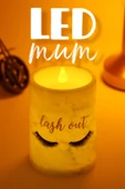 Kirpik Led Mum Bardak Tipi Pilli Dumansız Alevli Dekoratif Yapay Mum Işıldak Dekor Lambası 10 cm - 2