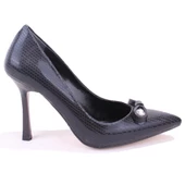 Dagoster DZA07-388497 Siyah Abiye Topuklu Kadın Ayakkabı - 2