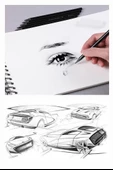 Eskiz Defteri A3 Spralli 50 Yaprak 1 Adet 100 gr 297x420 mm Sketch Book Üstten Açılmalı Ezkiz Defteri - 3