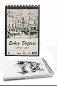Eskiz Defteri A3 Spralli 50 Yaprak 1 Adet 100 gr 297x420 mm Sketch Book Üstten Açılmalı Ezkiz Defteri - 2