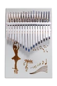 Midex KLX-540 Beyaz Renk Gerçek Ağaç Kalimba 17 Tuşlu Full Set - 2