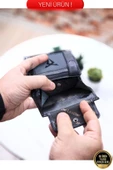 Hakiki Deri Erkek Cüzdan Dik Model – 12 Kart - Bozuk Para Bölmeli - İsim Baskılı - Minimalist Tasarım - 7