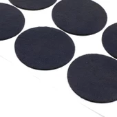 Yapışkanlı Zemin Koruyucu Keçe 50 mm (8'li PAKET) Masa Sandalye Mobilya Koltuk Ayak Keçesi Siyah - 4