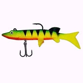 Turna Silikonu Pike Firetiger Turna Model Kendinden Zokalı 10 cm. 18 gr. Silikon Balık Sahte Yem Üç İğneli - 1