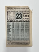 23 Şubat 2009 Takvim Yaprağı - Nostaljik Koleksiyonluk Takvim Yaprağı thumbnail 1