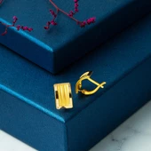 Hasır 14 Ayar Altın Kadın Küpe thumbnail 3