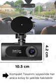 Araç Kamerası Araç İçi Ön Arka Cam Kamera 1080P Full Hd Geniş Açılı Araba Tır Kamerası - 2