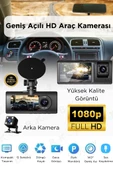 Araç Kamerası Araç İçi Ön Arka Cam Kamera 1080P Full Hd Geniş Açılı Araba Tır Kamerası - 1